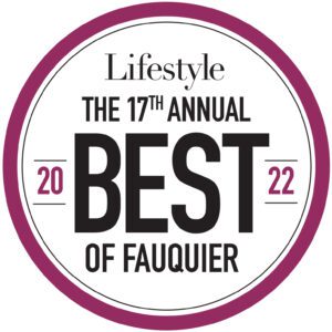 Fauquier Lifestyle Best of 2022 award.